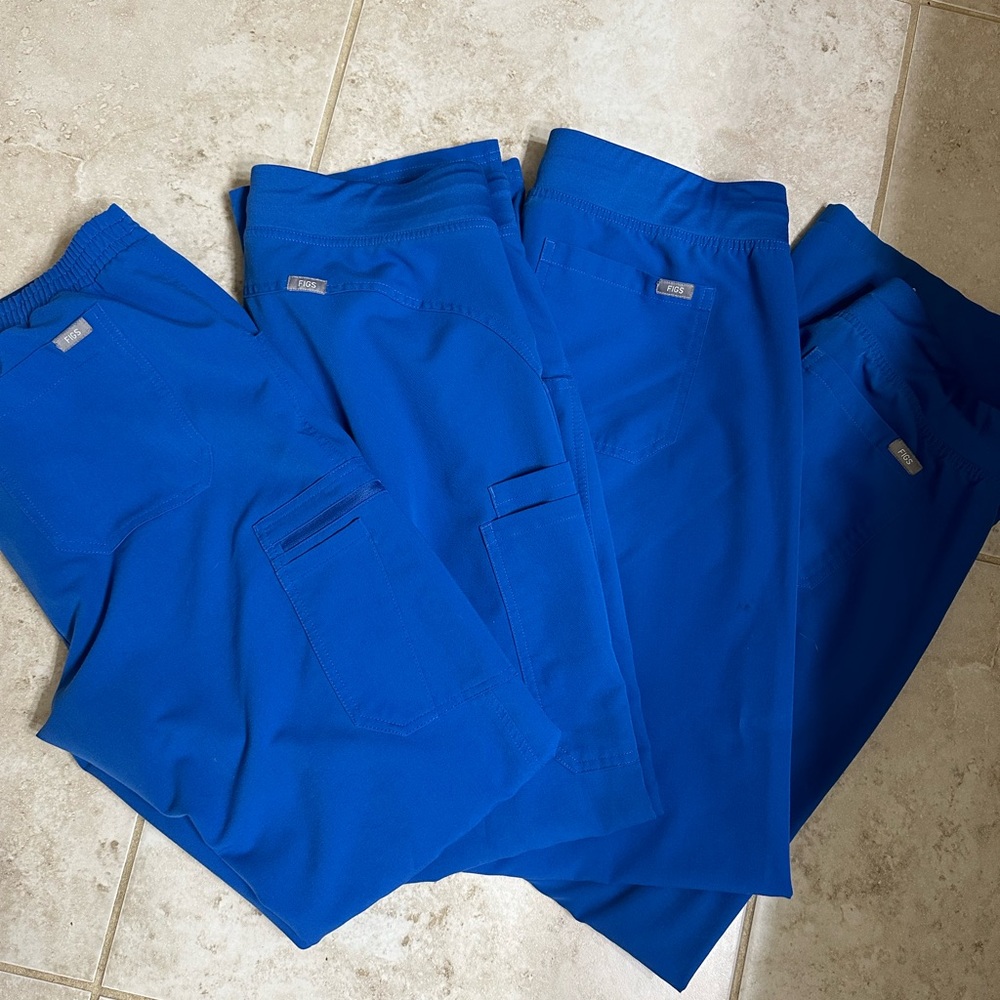 Figs royal blue medium pants (4)